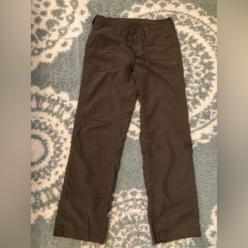 The North Face Womens 4 Hiking Pants Roll Up brown Straight Leg